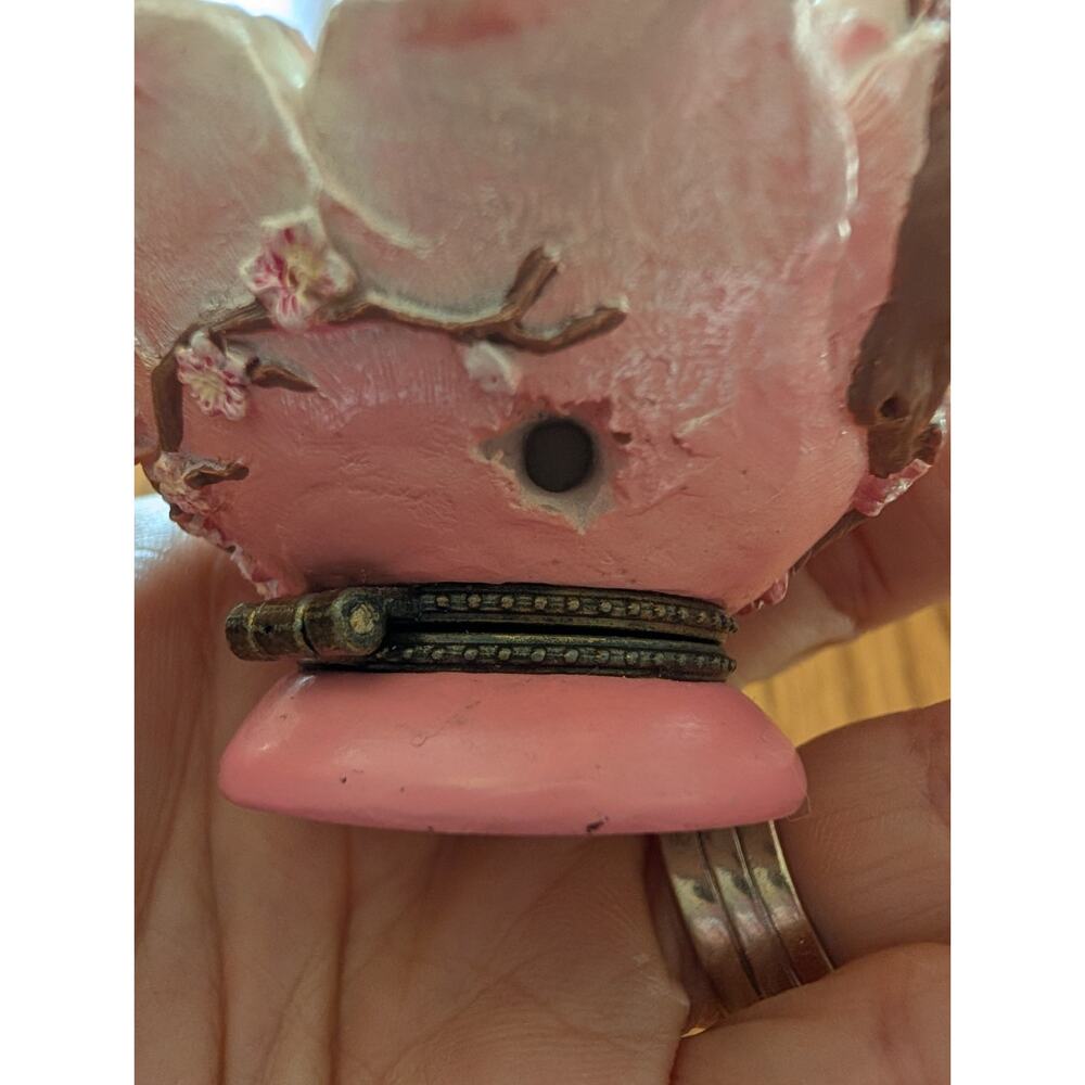 Boyds Bears & Friends Dreams of Spring Mouse Hinged Trinket Box Pink Floral - Picture 7 of 9
